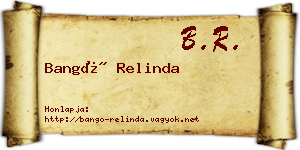 Bangó Relinda névjegykártya